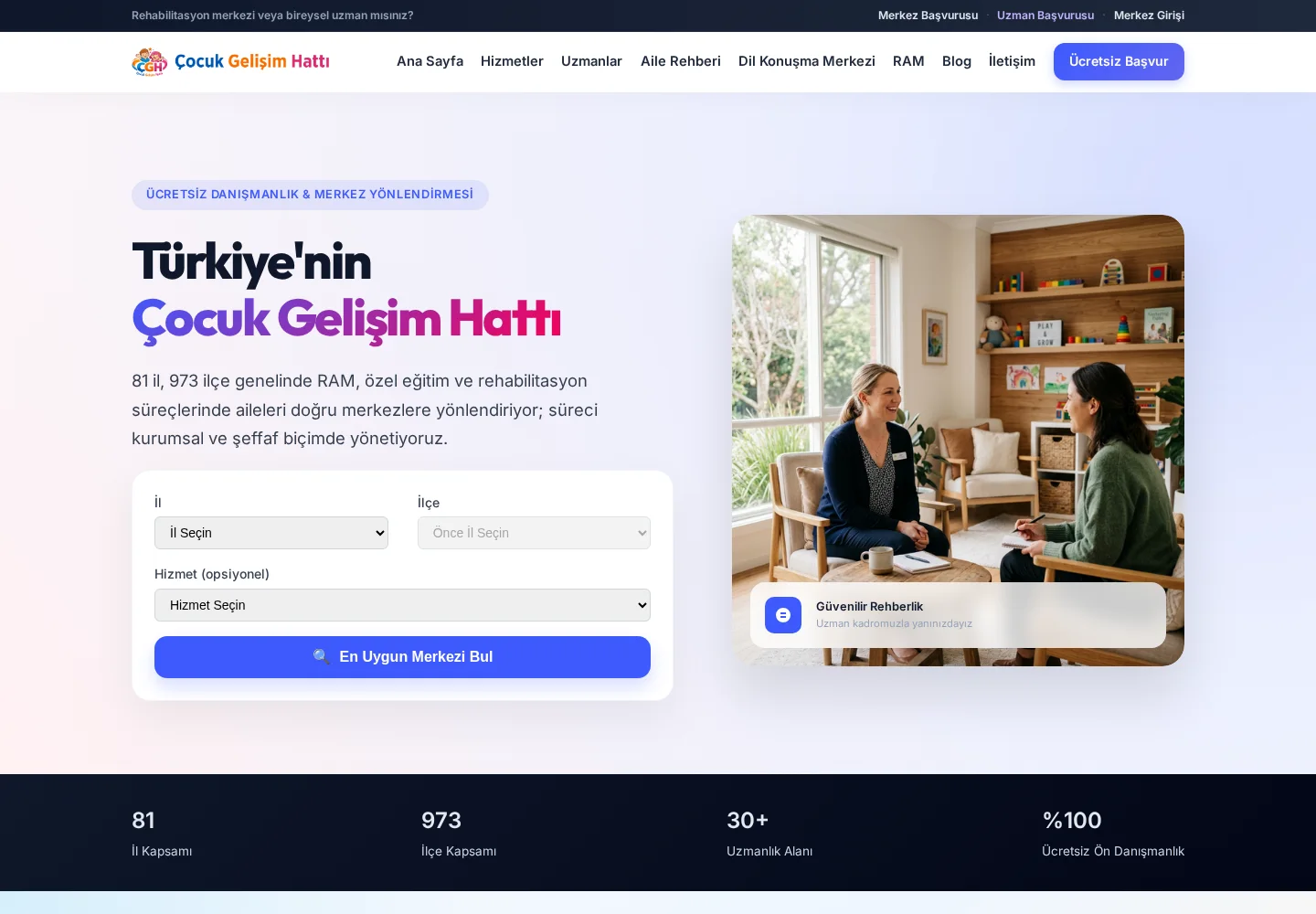 Çocuk Gelişim Hattı — UGİ BİLİŞİM proje görseli