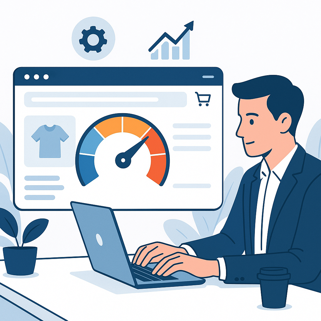 E-Ticaret Sitelerinde Sayfa Hızı Optimizasyonu ile Dönüşüm Oranını Artırma — UGİ BİLİŞİM blog kapağı ve dijital pazarlama içeriği