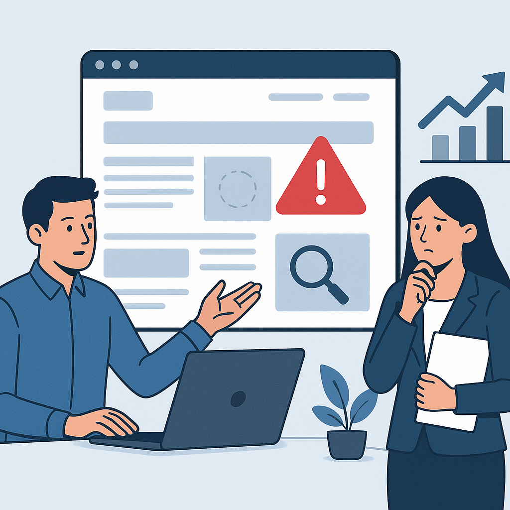 Kurumsal Web Tasarımında UX Hatalarının SEO'ya Etkisi — UGİ BİLİŞİM blog kapağı ve dijital pazarlama içeriği
