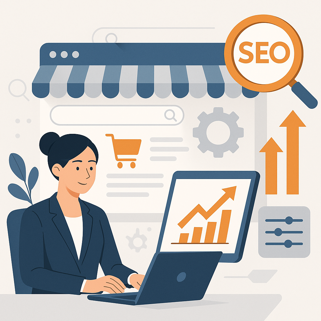 E-Ticaret Sitenizin Hızını Artıracak 7 Teknik SEO Yöntemi — UGİ BİLİŞİM blog kapağı ve dijital pazarlama içeriği