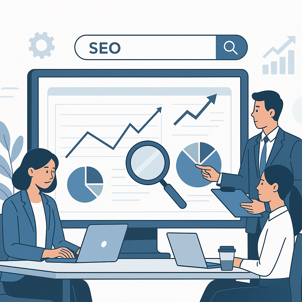 SEO Stratejileri ile Organik Trafik Artırma — UGİ BİLİŞİM blog kapağı ve dijital pazarlama içeriği