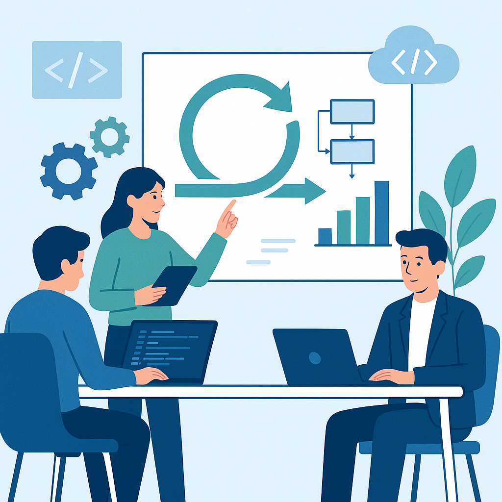 Yazılım Geliştirmede Agile Yöntemlerinin Avantajları — UGİ BİLİŞİM blog kapağı ve dijital pazarlama içeriği
