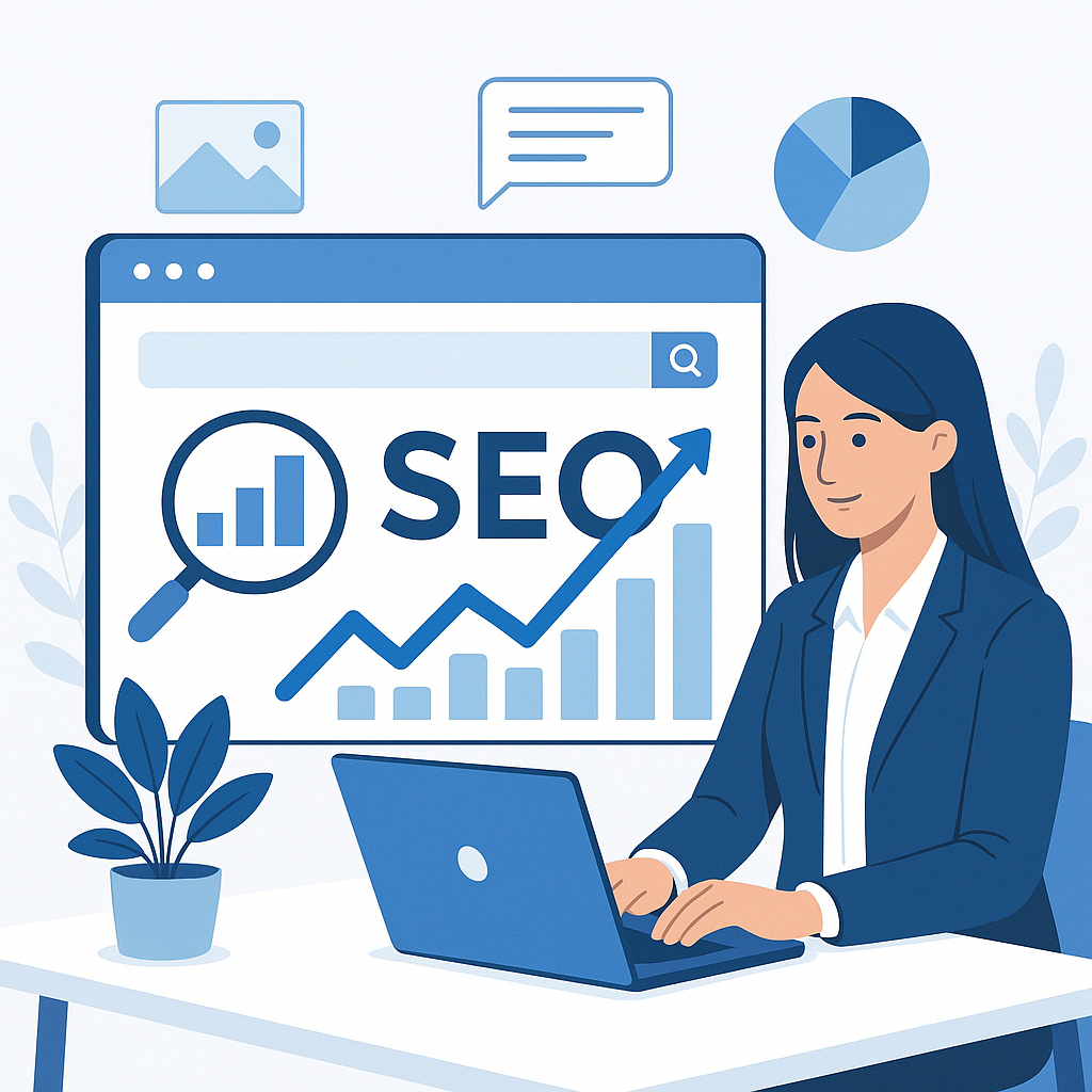 SEO ile Web Sitenizin Görünürlüğünü Artırmanın Yolları blog yazısı öne çıkan görseli — UGİ BİLİŞİM