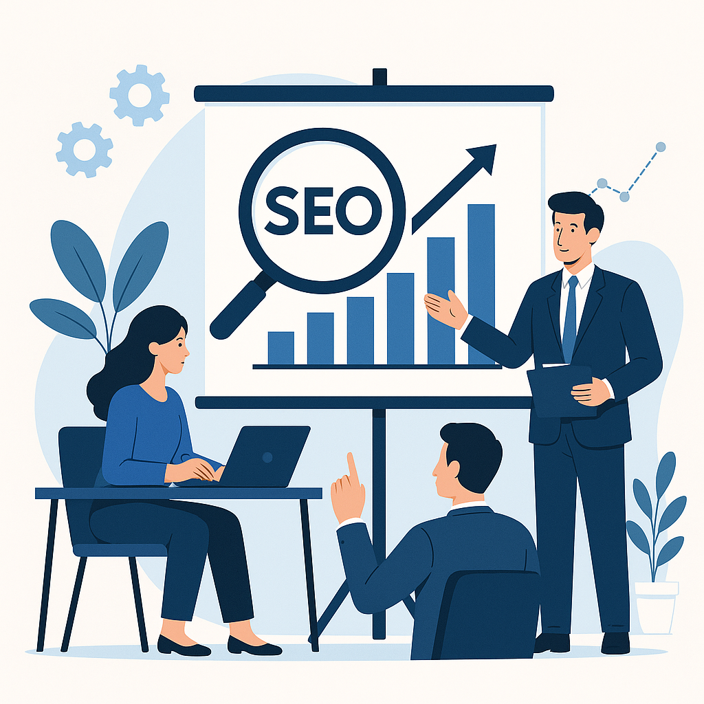 SEO Stratejileri ile Organik Trafiği Artırmanın Yolları — UGİ BİLİŞİM blog kapağı ve dijital pazarlama içeriği