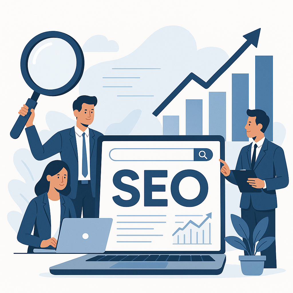 SEO Stratejileri ile Web Sitenizi Nasıl Öne Çıkarırsınız? — UGİ BİLİŞİM blog kapağı ve dijital pazarlama içeriği