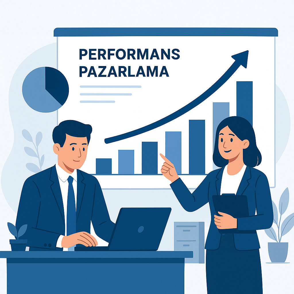 ** Performans Pazarlama ile Dönüşüm Oranlarını Yükseltmek — UGİ BİLİŞİM blog kapağı ve dijital pazarlama içeriği