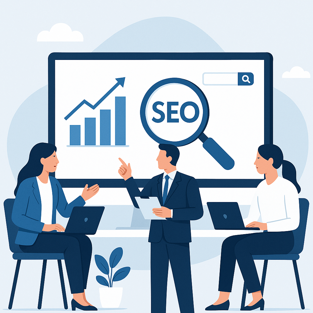 SEO Stratejileri ile Organik Trafiği Artırmanın Yolları — UGİ BİLİŞİM blog kapağı ve dijital pazarlama içeriği