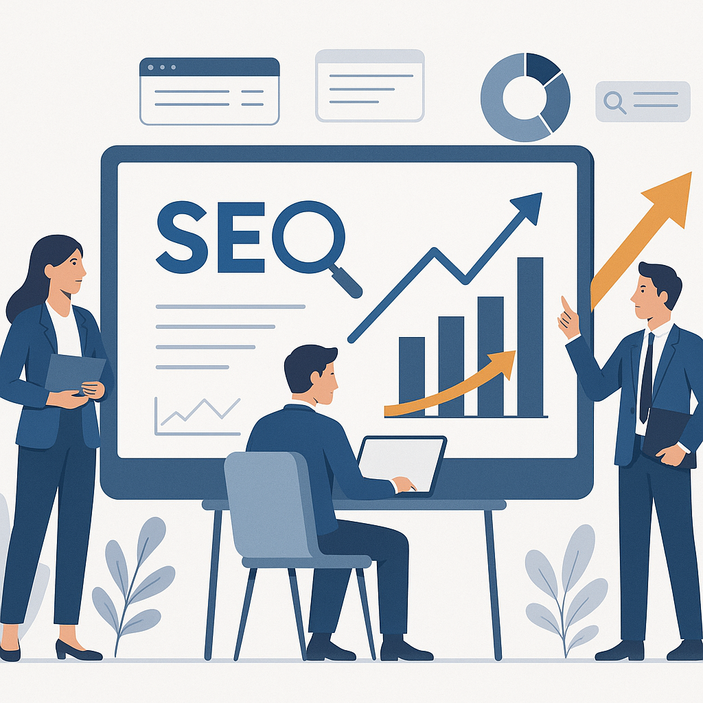 SEO Stratejileri ile Organik Trafiği Artırma — UGİ BİLİŞİM blog kapağı ve dijital pazarlama içeriği