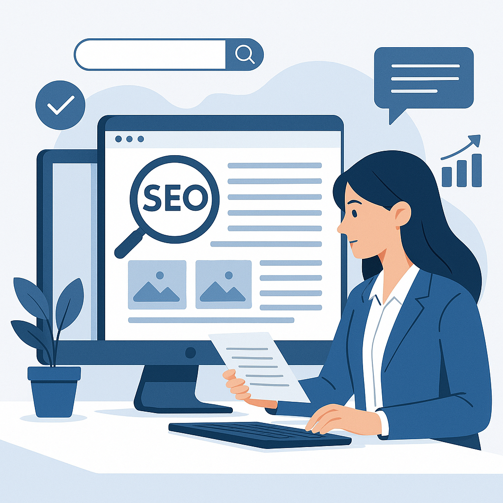 SEO Uyumlu İçerik Yazımında Dikkat Edilmesi Gerekenler — UGİ BİLİŞİM blog kapağı ve dijital pazarlama içeriği