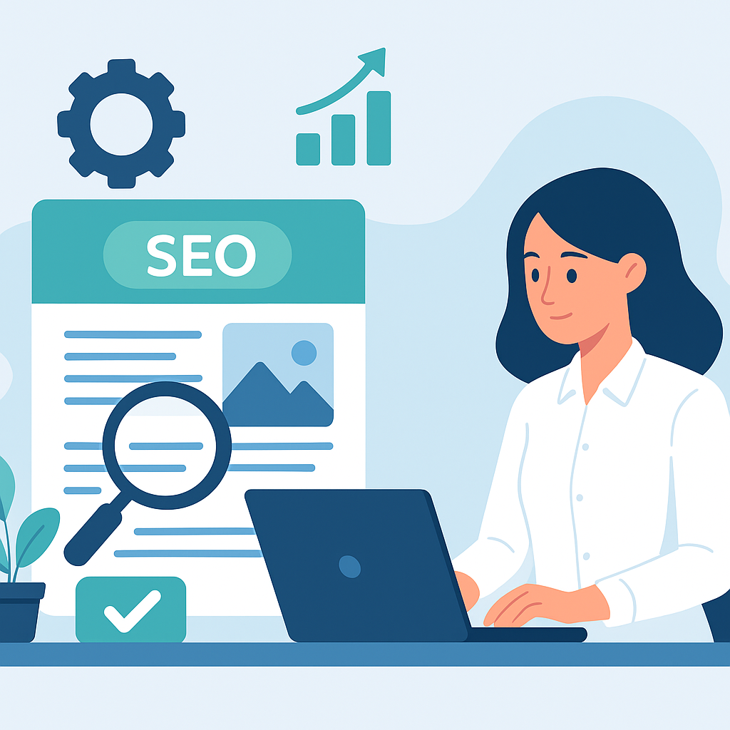 SEO Uyumlu İçerik Oluşturmanın İpuçları başlığını tasvir eden UGİ BİLİŞİM blog görseli