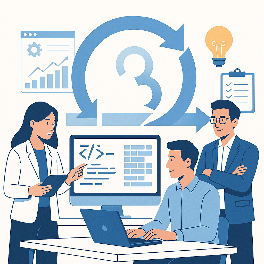 Yazılım Geliştirme Sürecinde Agile Metodolojisi — UGİ BİLİŞİM blog kapağı ve dijital pazarlama içeriği