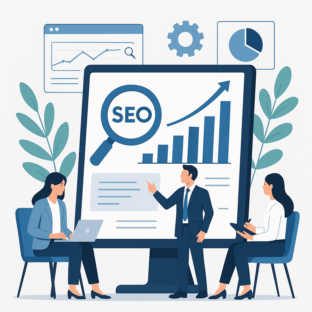 SEO Stratejileri ile Organik Trafiği Artırma Yöntemleri — UGİ BİLİŞİM blog kapağı ve dijital pazarlama içeriği