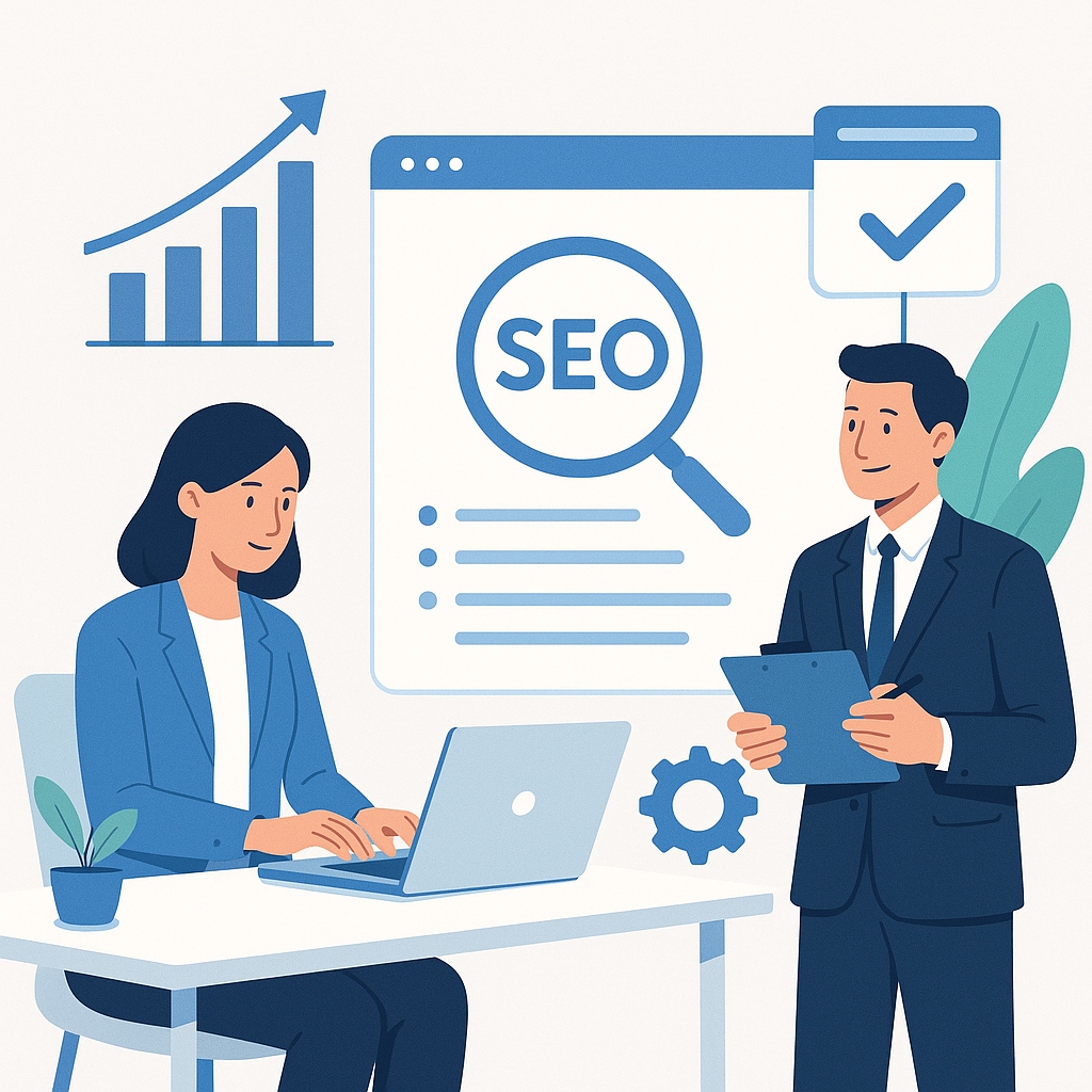 SEO Uyumlu İçerik Oluşturmanın Temel Adımları — UGİ BİLİŞİM blog kapağı ve dijital pazarlama içeriği