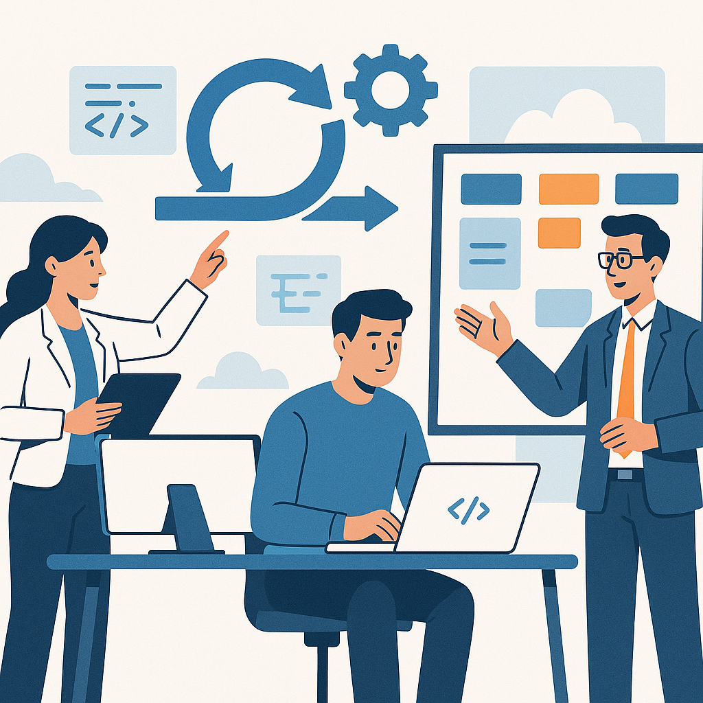 Yazılım Geliştirmede Agile Metodolojisinin Önemi — UGİ BİLİŞİM blog kapağı ve dijital pazarlama içeriği