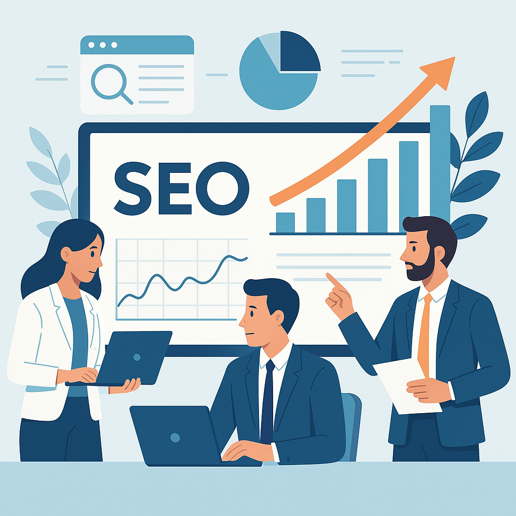 SEO Stratejileri ile Organik Trafiği Artırma — UGİ BİLİŞİM blog kapağı ve dijital pazarlama içeriği
