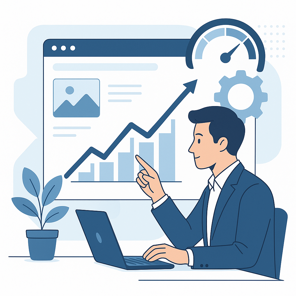 Web Sitesi Performansını Artırmak için İpuçları — UGİ BİLİŞİM blog kapağı ve dijital pazarlama içeriği