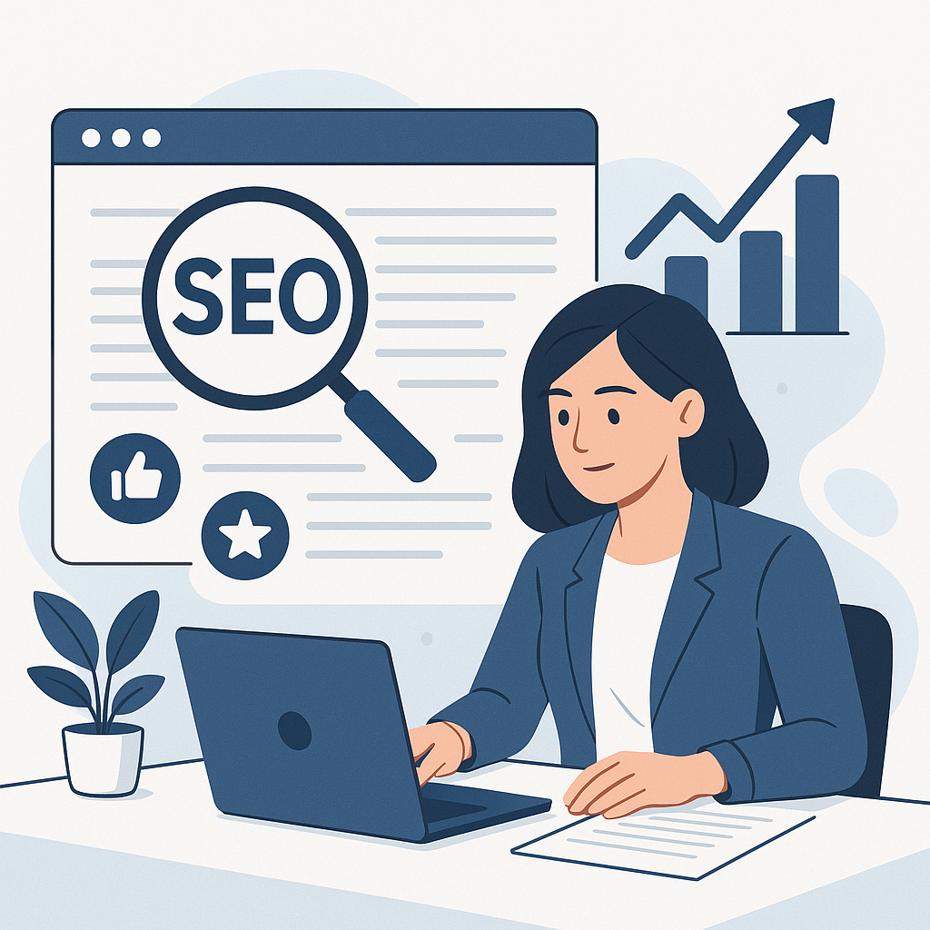 SEO Uyumlu İçerik Yazımı için İpuçları — UGİ BİLİŞİM blog kapağı ve dijital pazarlama içeriği