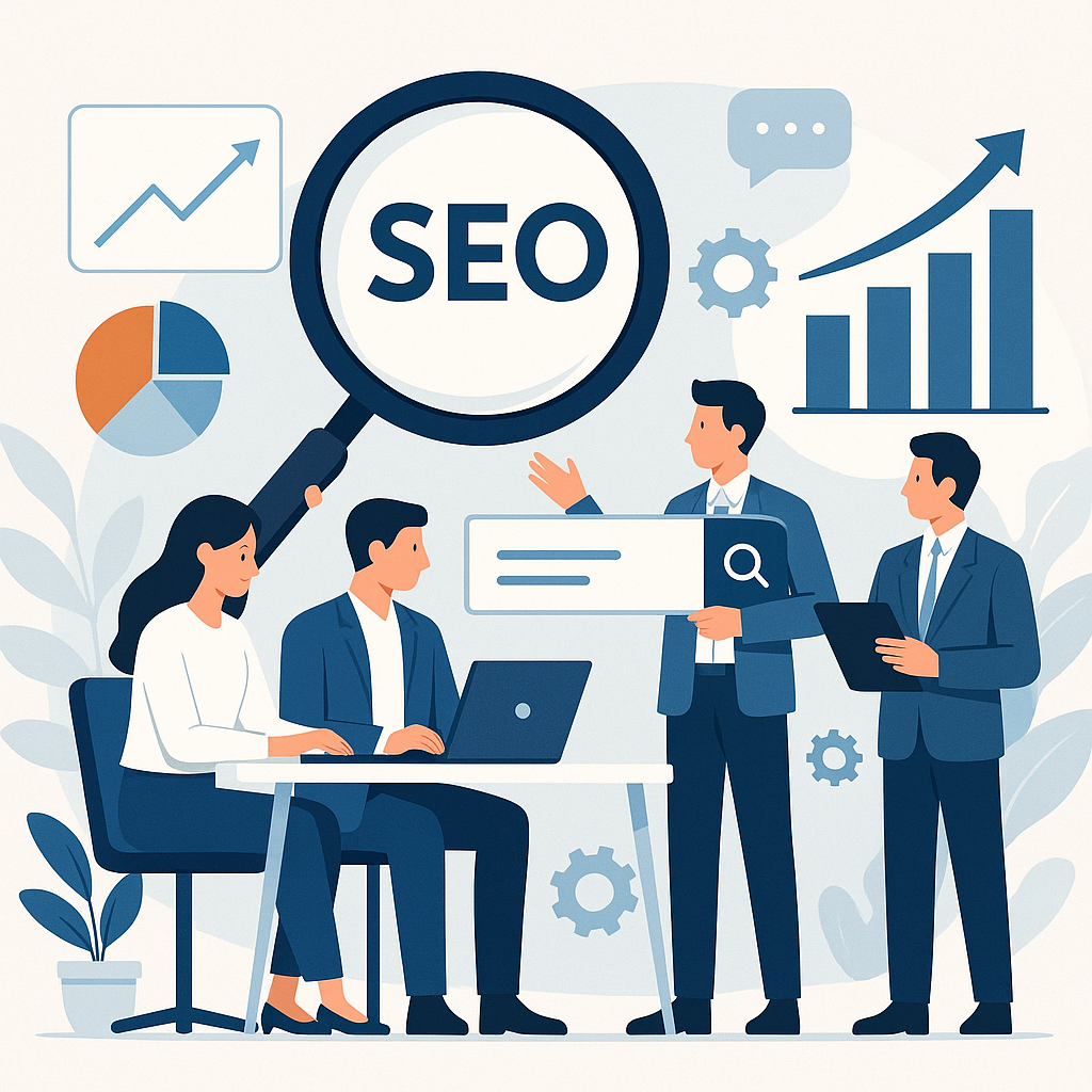 SEO Stratejileri ile Organik Trafiği Artırmanın Yolları — UGİ BİLİŞİM blog kapağı ve dijital pazarlama içeriği